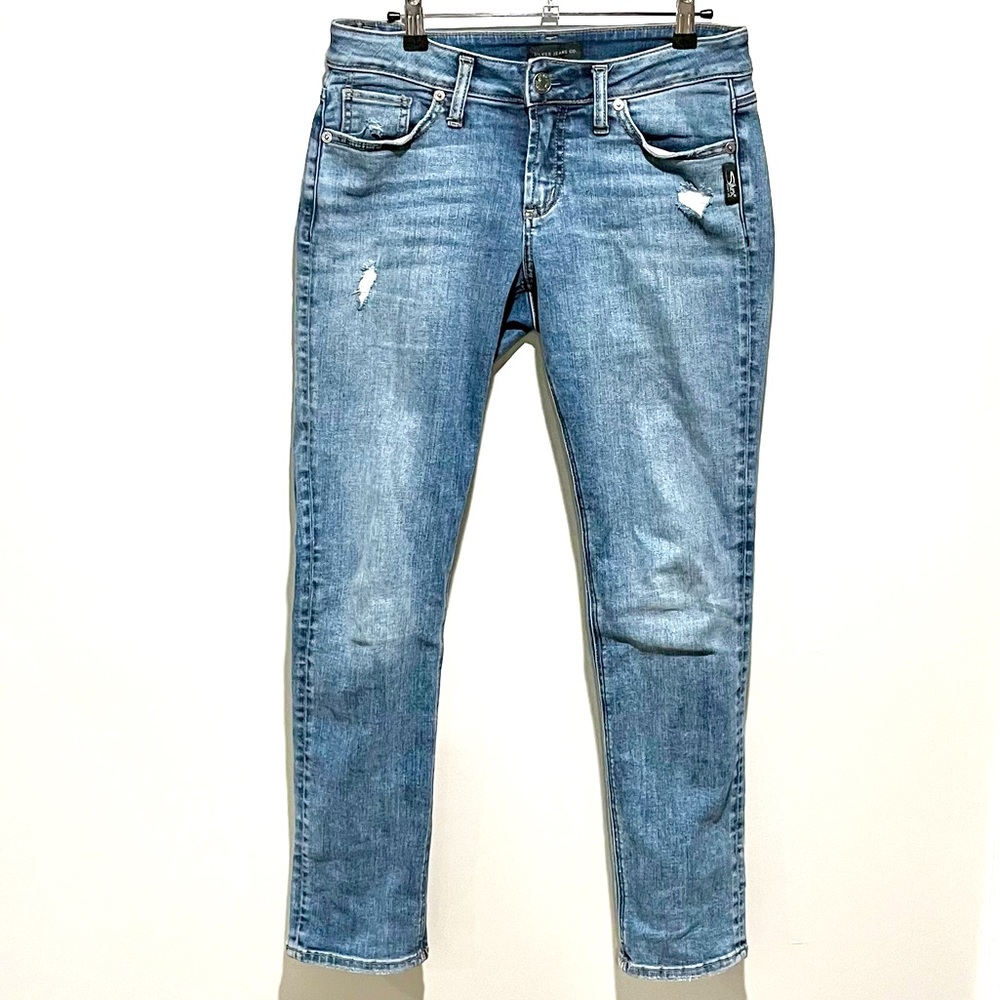Silver Jeans skinny distressed jeans